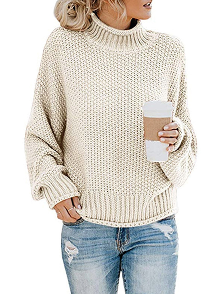 Stilla | Pullover med rullekrave og faldende skuldre