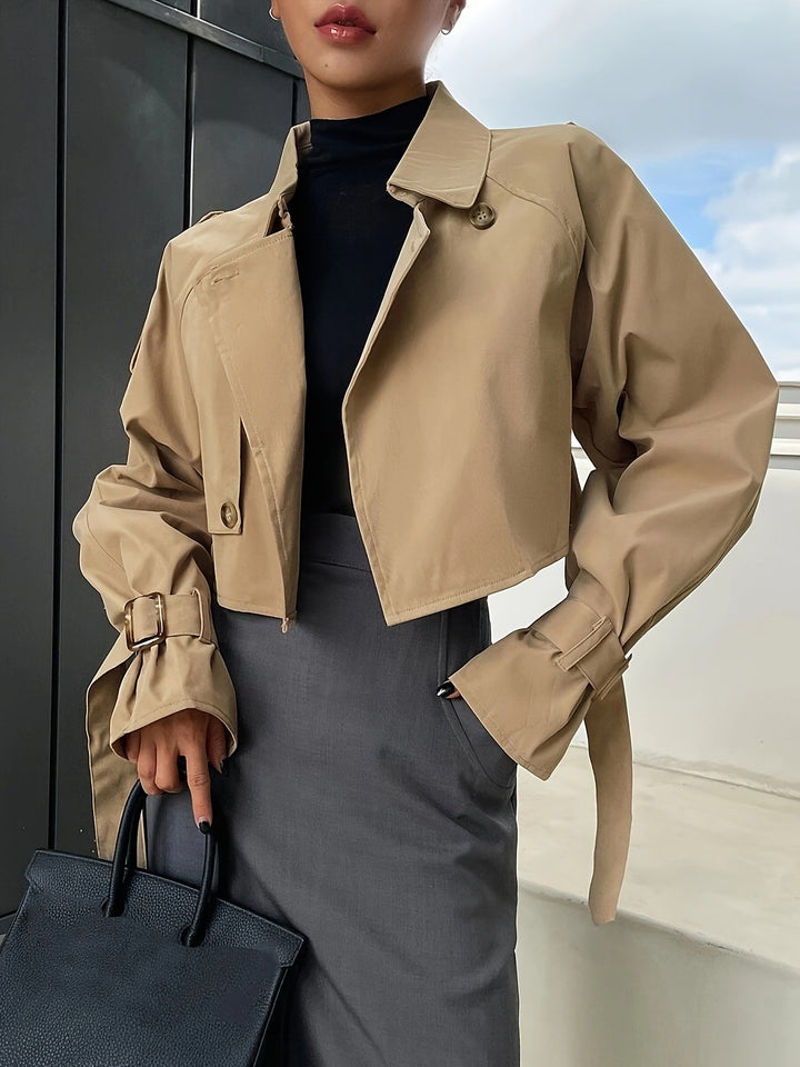 Stilla | Stilig Crop Trenchcoat - Behagelig & Elegant