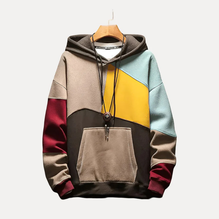 Stilla | Herre Hoodie med strik- & trykdesign