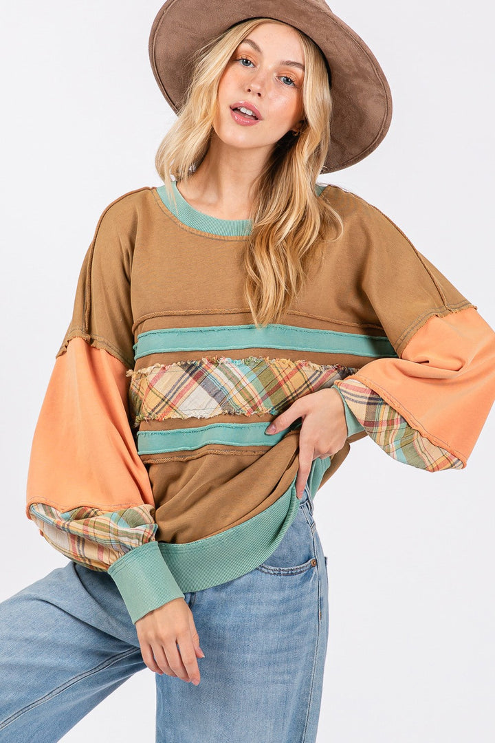 Stilla | Farveblok Sweatshirt Til Fritid