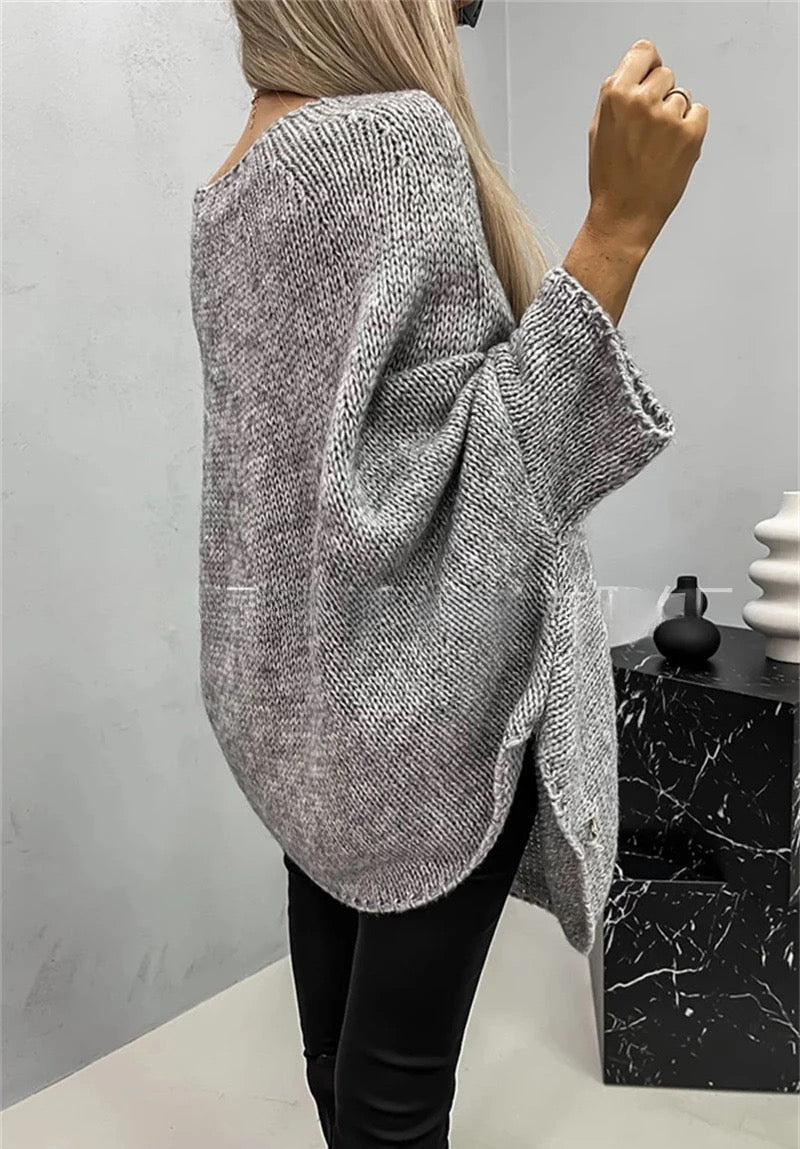 Stilla | Størrelse plus og Cozy Strik Pullover til Kvinder