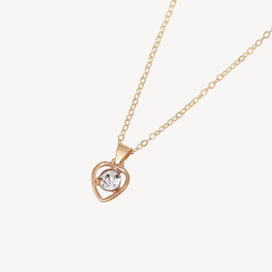 Stilla | Hjerte Rhinestone Smykkesæt Kvinder Guld