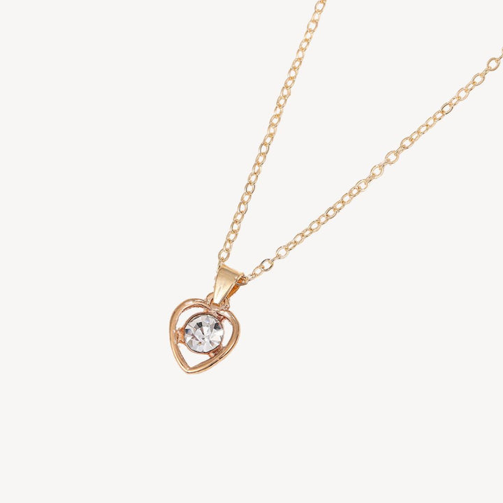Stilla | Hjerte Rhinestone Smykkesæt Kvinder Guld