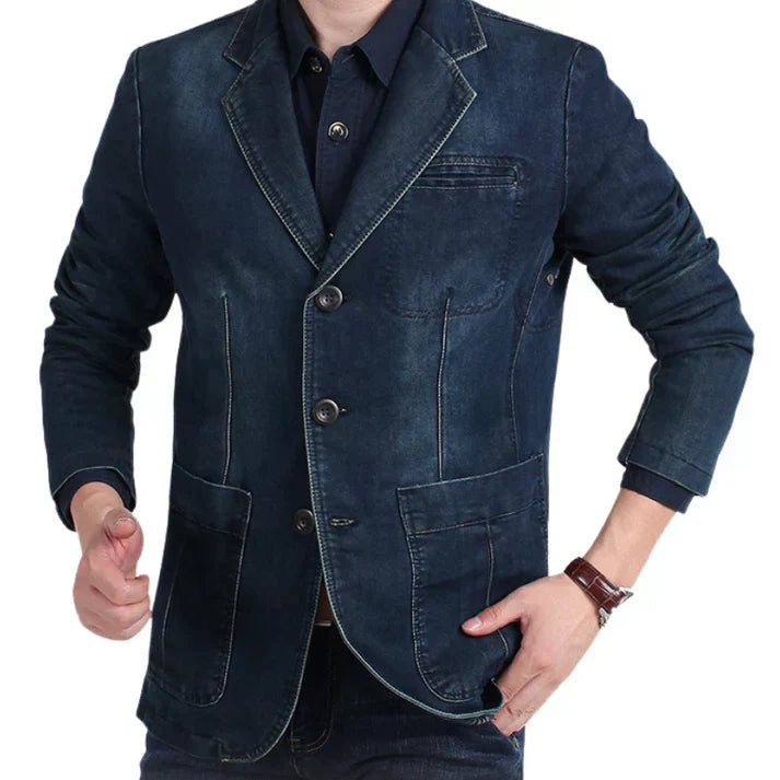 Stilla | Stilfuld Denim-Blazer til Herrer