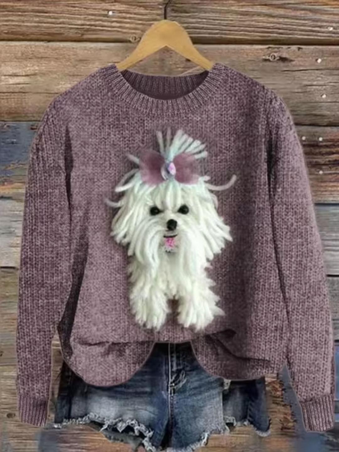 Stilla | Strikpullover Med Print