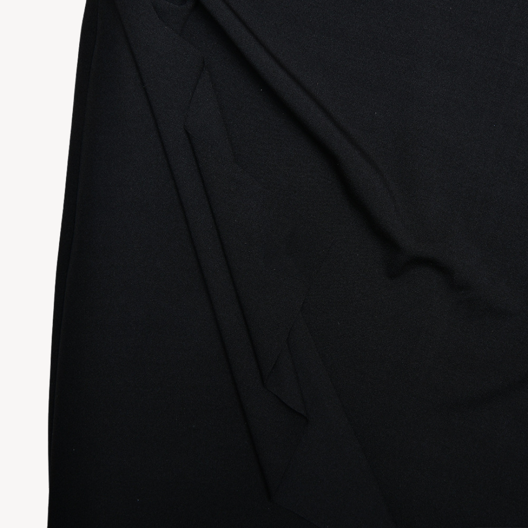 Stilla | Kvinders Sorte Satin Slids Maxi Kjole