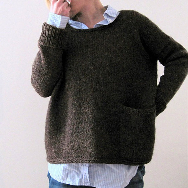 Stilla | Klassischer Pullover Mit Rundem Halsausschnitt in Einfarbig