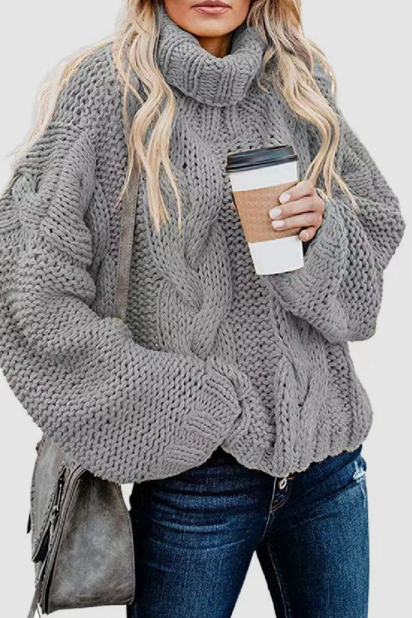 Stilla | Elegant strik-cashmere-sweater med rullekrave i ensfarvet Ideal til vinteren