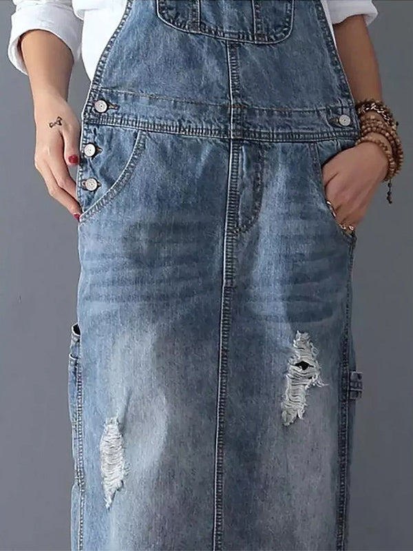 Stilla | Casual Denim Spaghetti Dress