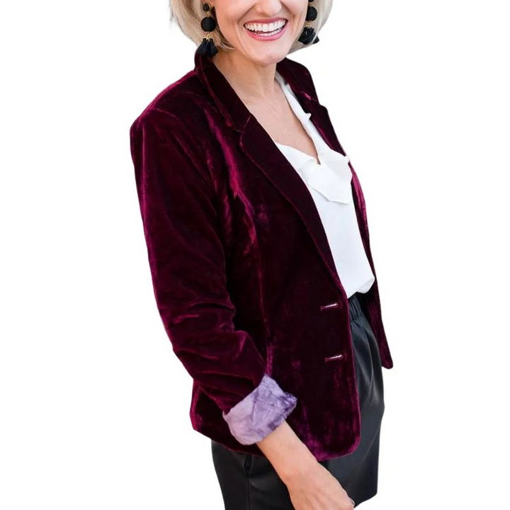 Stilla | Blazer I Velour Med Lange Ærmer Til Kvinder