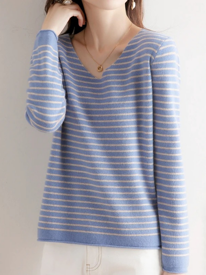 Stilla | Dame Pullover Stribet Casual