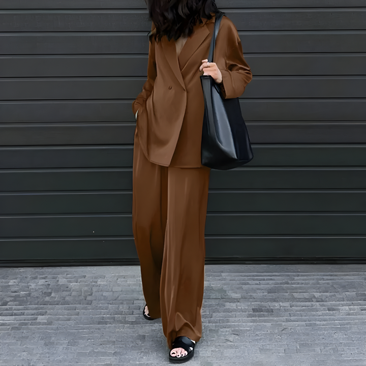 Stilla | Elegant Løst Skåret Bukser Med Oversize Blazer