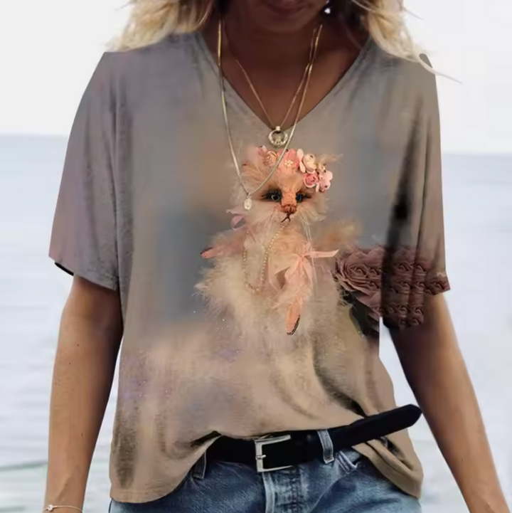 Stilla | Farverige T-shirts med kanintryk