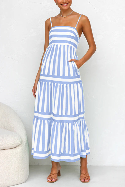 Stilla | Stripet Maxi Kjole