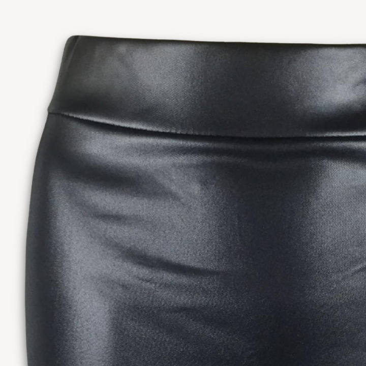 Stilla | Kvinders Faux Læder Mini Nederdel Høj Talje Slim Fit Voksen Afslappet Beklædning