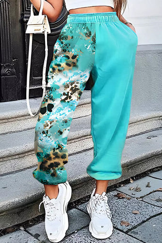 Stilla | Kontrasterende Leopard-print-joggingbuks