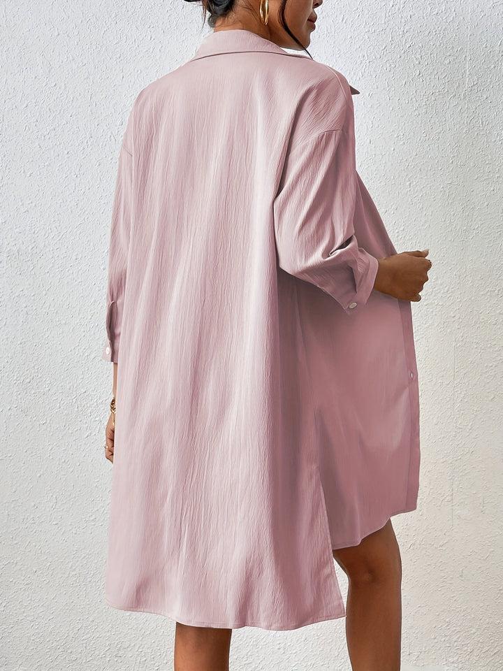 Stilla | Button up Skjorte Og Shorts Med Snøre Og Elastisk Linning