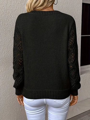 Stilla | Strikbluse med spidsdetaljer