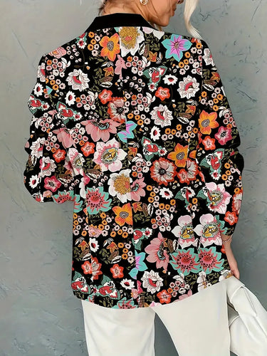 Stilla | Elegant Blazer Med Blomstret Tryk