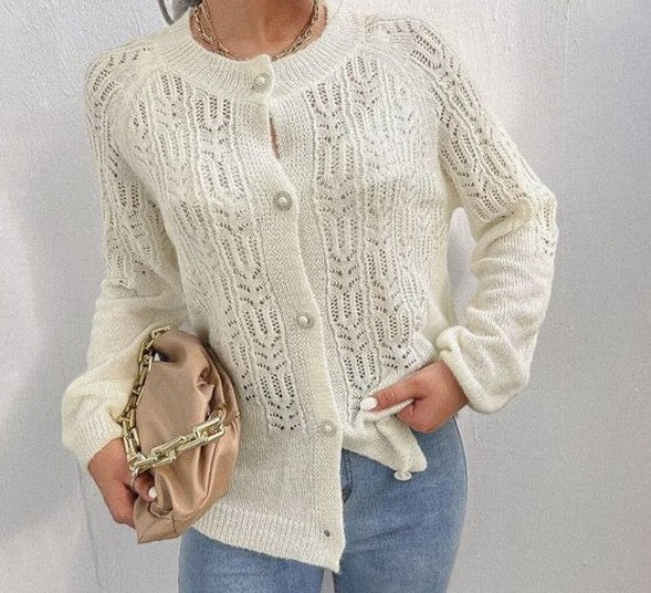 Stilla | Ensfarvet Sweater Med Lange Ærmer, Enkel Og Elegant