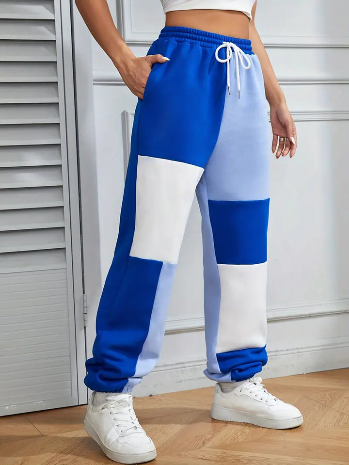 Stilla | Elegant Joggingbuks Med Color Blocking Design