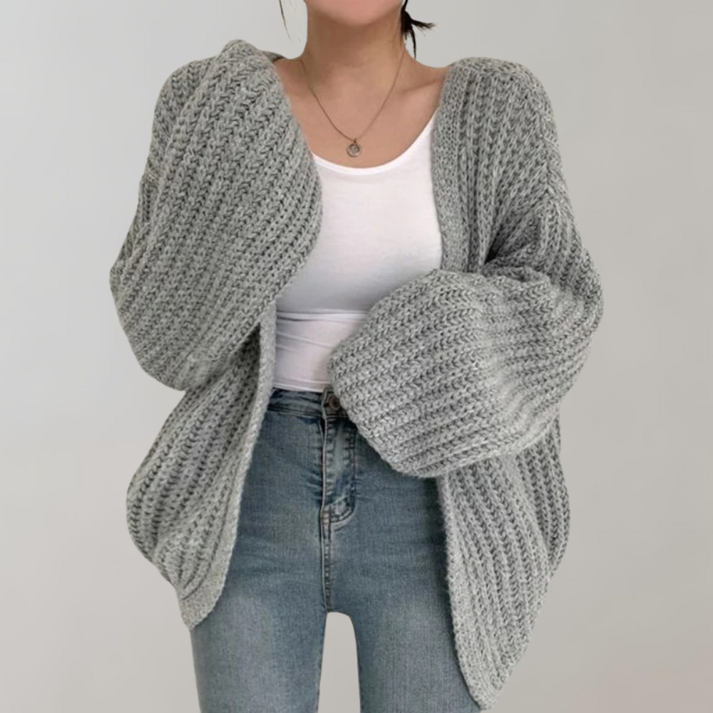 Stilla | Cozy Chunky Knit Cardigan til Kvinder