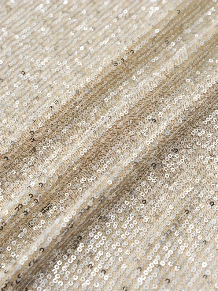 Stilla | Off-shoulder sequin mini kjole