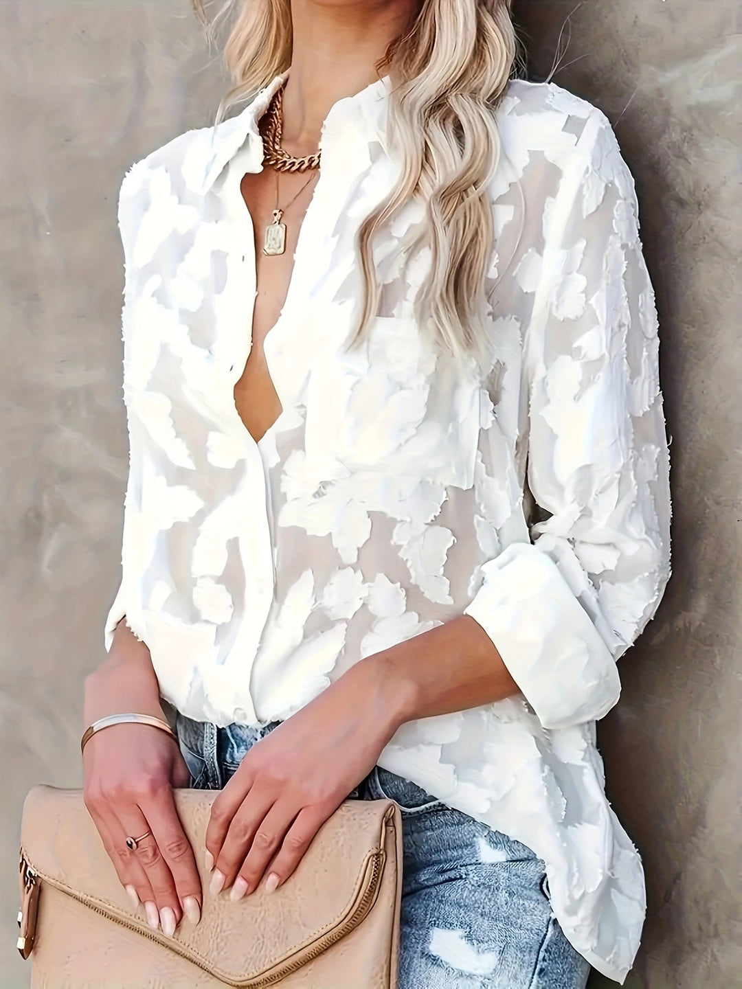 Stilla | Jacquard Dameskjorte
