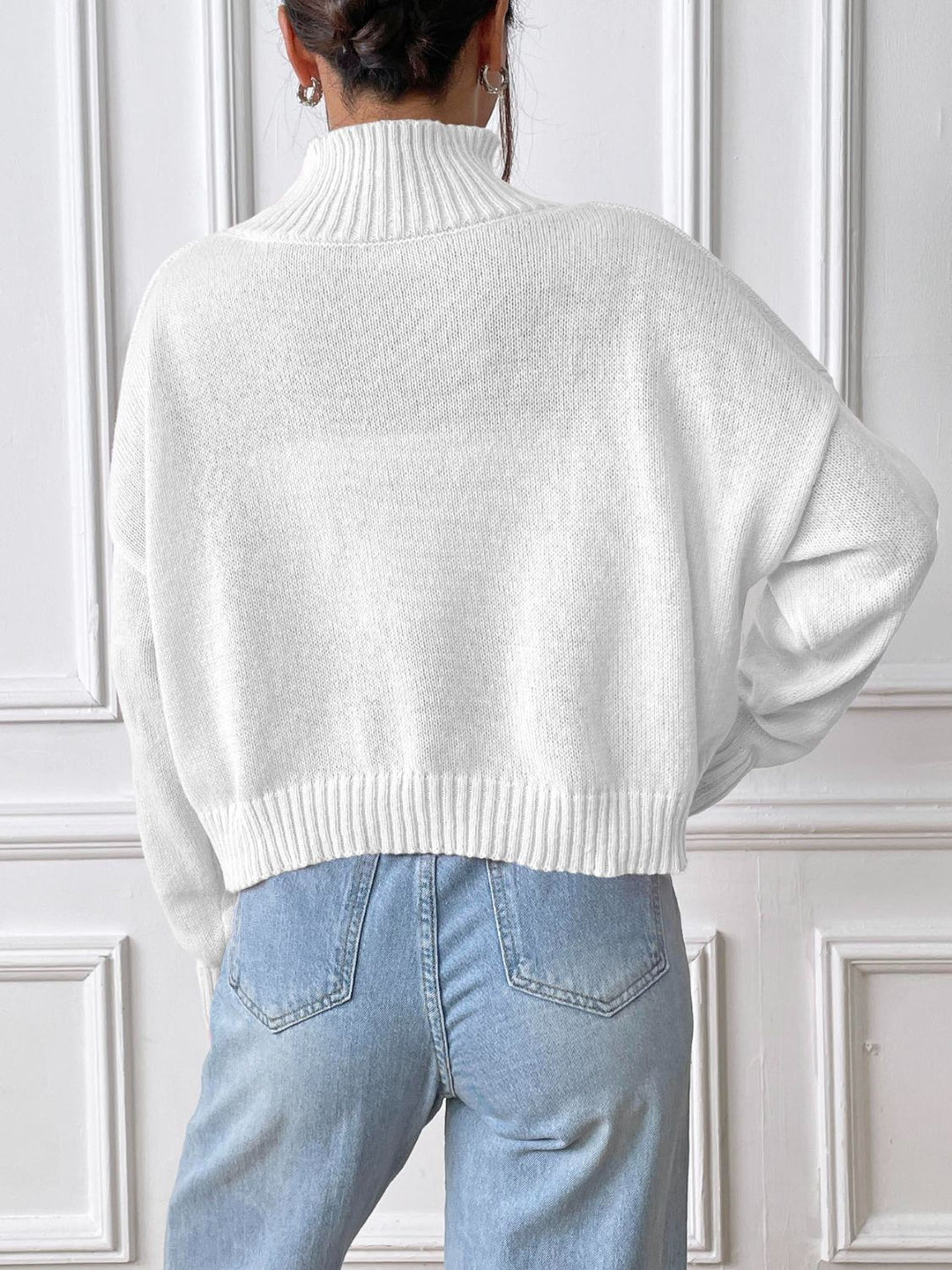 Stilla | Rullekrave sweater med lange ærmer