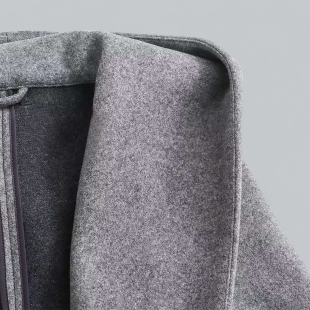 Stilla | Dame Hoodie Lang Trenchcoat