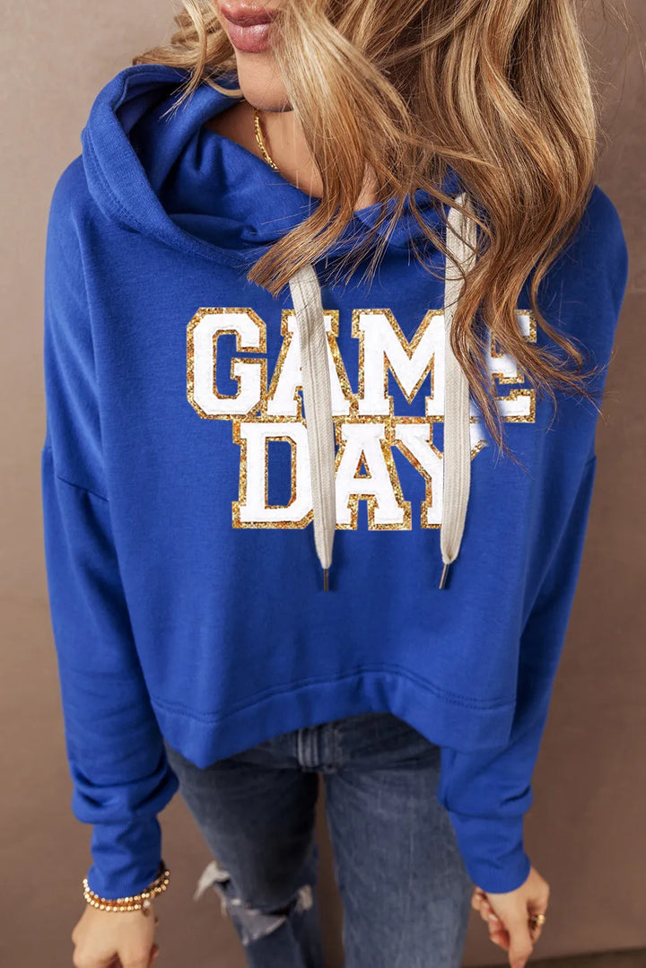 Stilla | Sweatjakke Med Hætte Game Day Med Snøre og Lange Ærmer