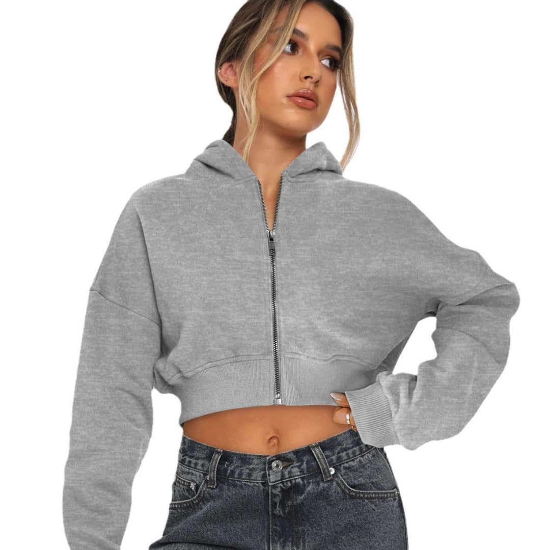Stilla | Fleece-Hoodie med Lynlås