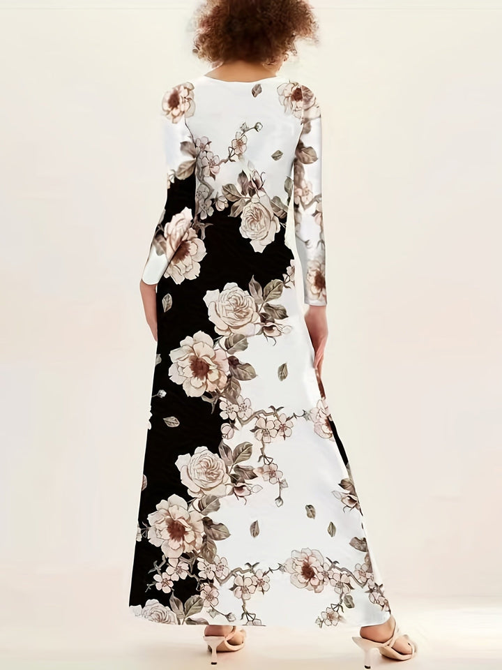Stilla | Elegante Nøglehulskjole Med Blomsterprint
