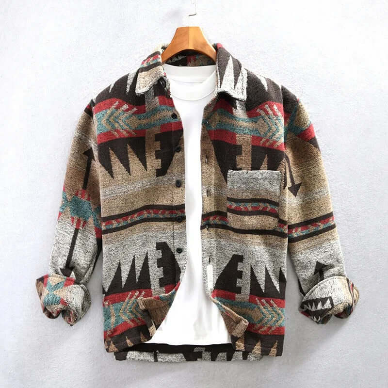 Stilla | Sydvestlig Aztec-tryk Shirtjakke