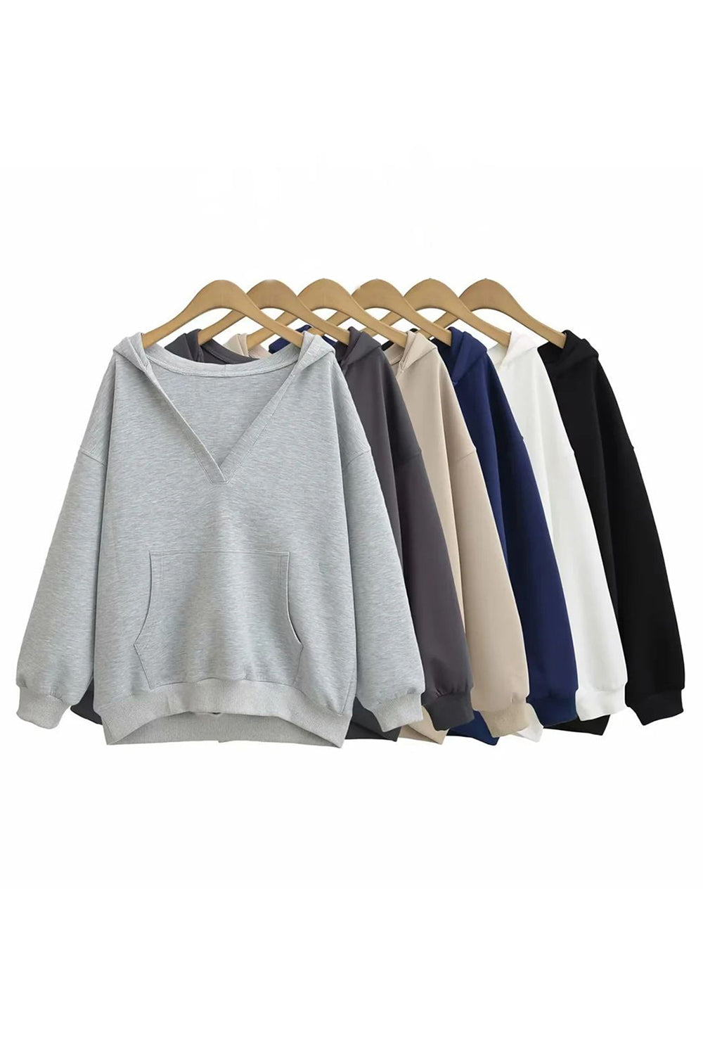 Stilla | Basic Bae Air Scuba Hættepullover Med Lange Ærmer og Kængurulomme