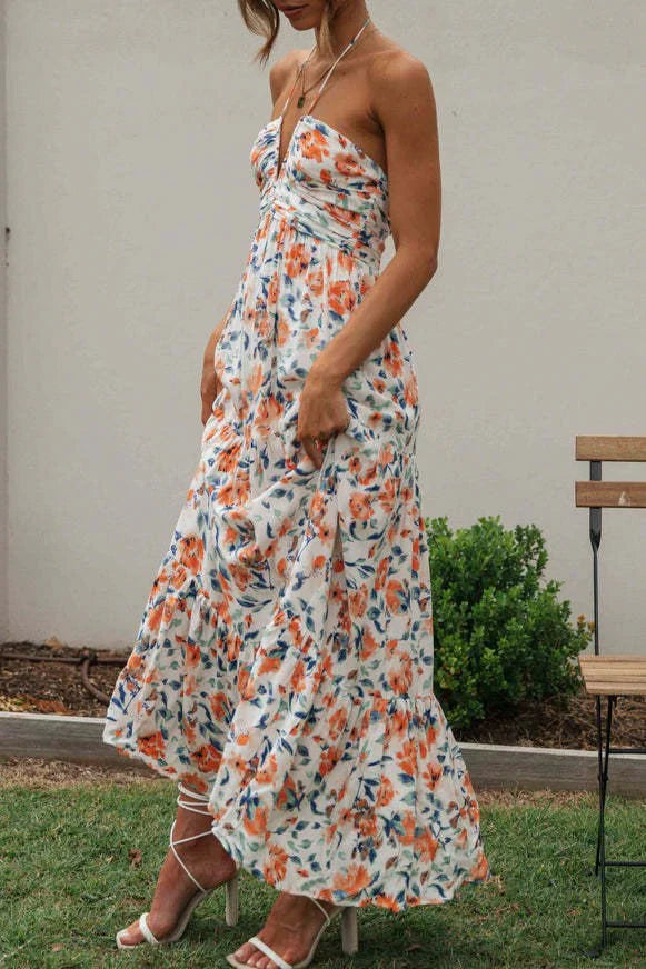 Stilla | Fialange Blomsterkjole til glade dage