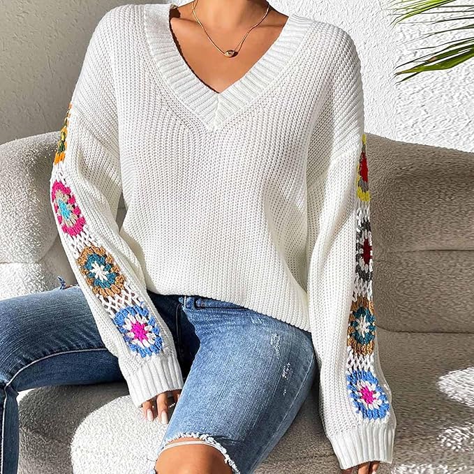 Stilla | Pullover med V-hals i strik