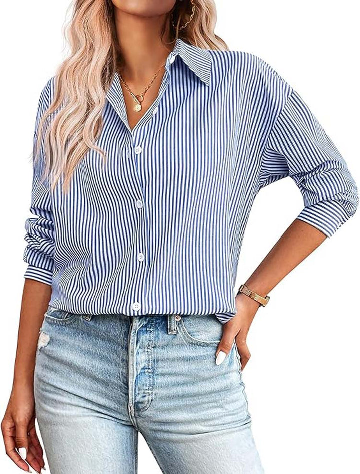 Stilla | Stribet Button up Skjorte