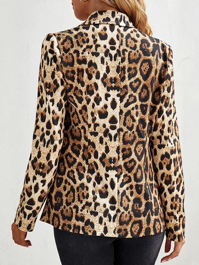 Stilla | Leopard Blazer Til Kvinder