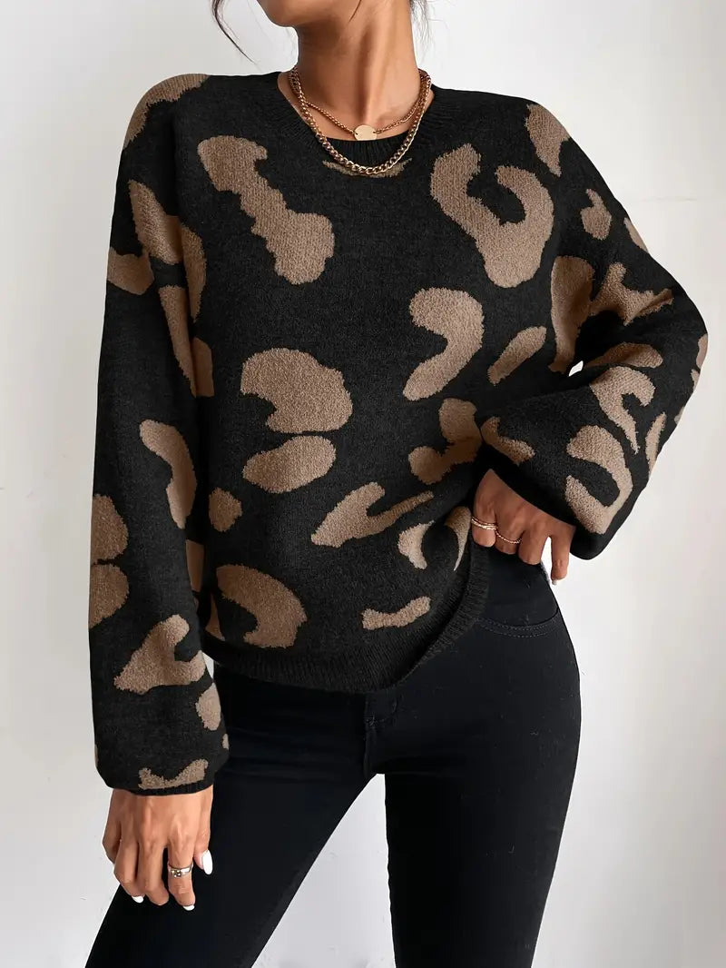 Stilla | Pullover Trend Tryk Leopard
