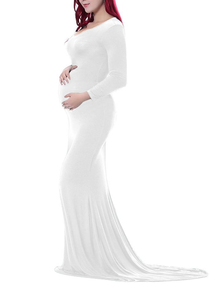Elegant graviditetskjole til kvinder med off-shoulder design Stilla