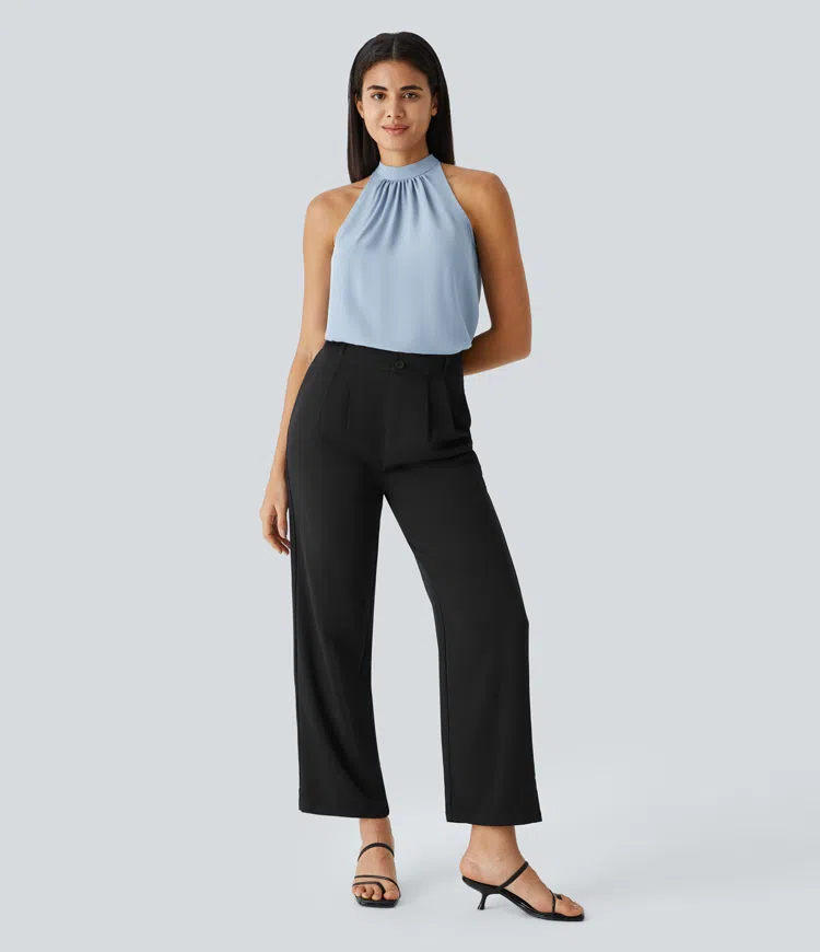 Stilla | Dame Bluse Halterneck Med Ryg