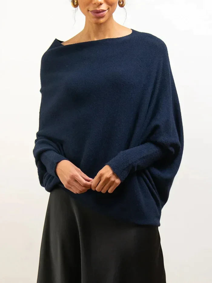 Stilla | Asymmetrisk Draperet Sweater