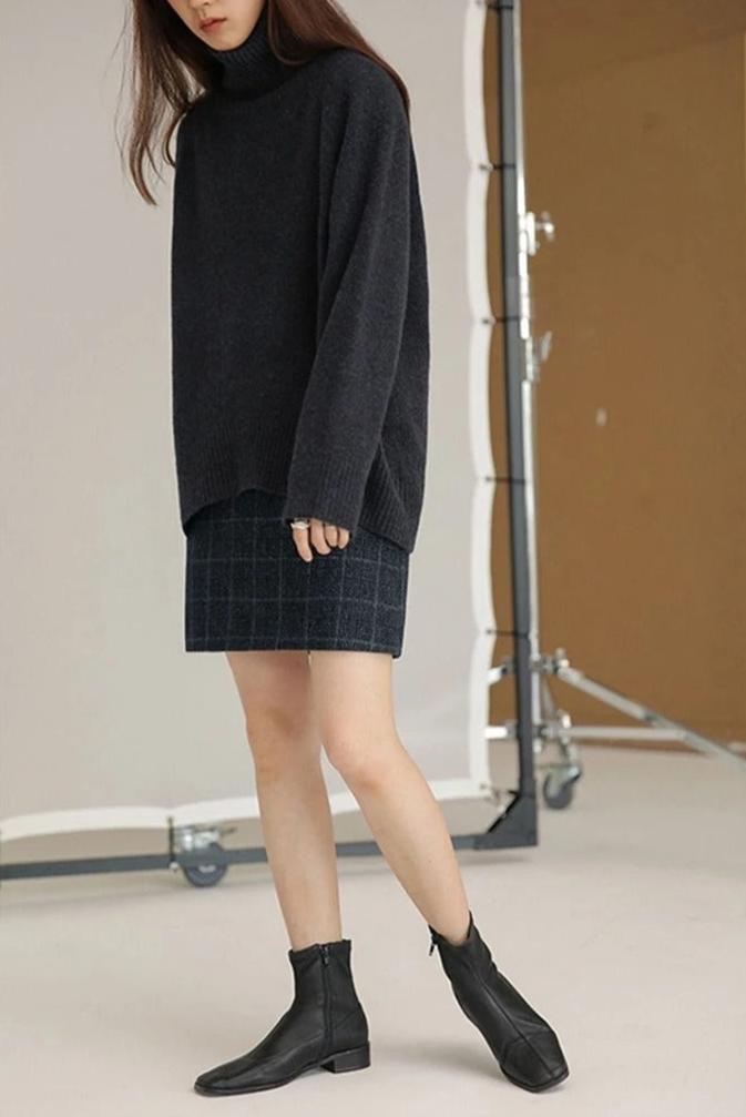 Stilla | Blød højhalset sweater