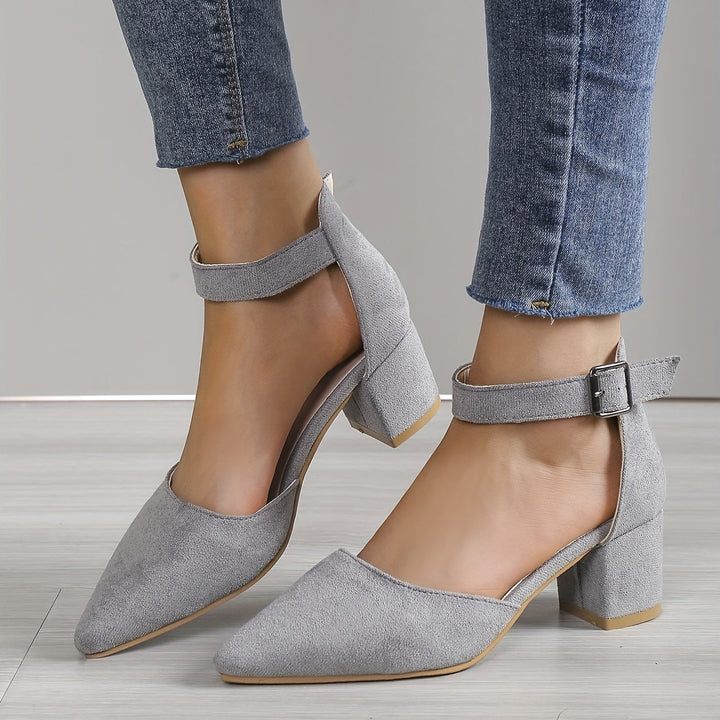 Stilla | Dame Sandaler Med Blokhæl Blonder, Med Ankelstrop, Elegante