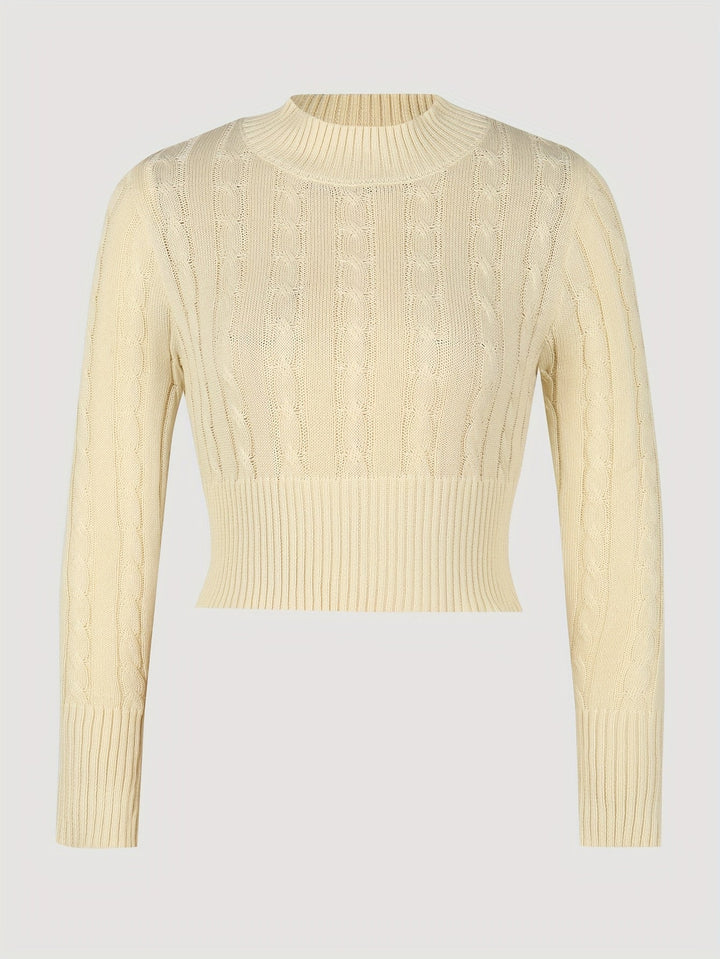 Stilla | Kort Skåret Slim-pullover Med Drejet Tryk