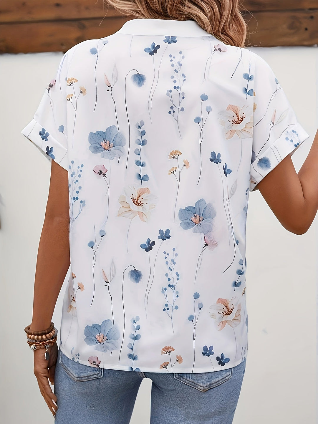Stilla | Løs Bluse Med Blomstret Tryk