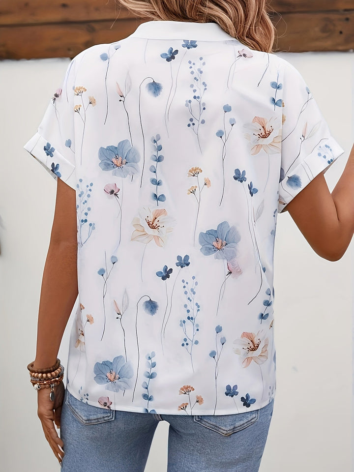 Stilla | Løs Bluse Med Blomstret Tryk