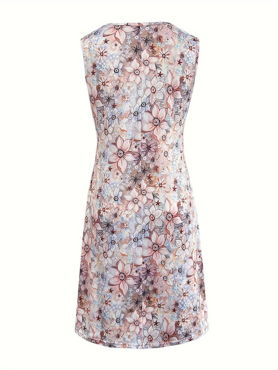 Stilla | Sommerskjorte Blomsterprint V-Hals Uden Ærmer