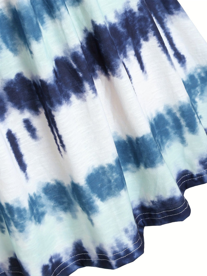 Stilla | Kjole Med Tie Dye Print